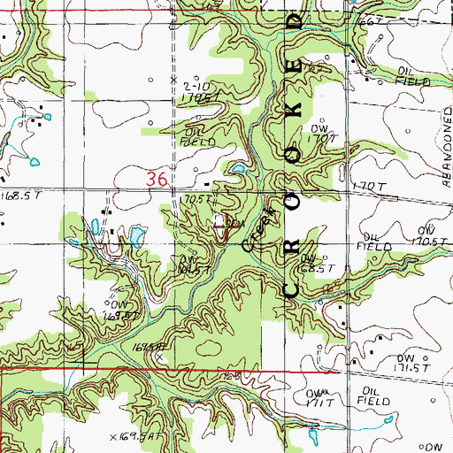 Topographic Map of Songer Cemetery, IL