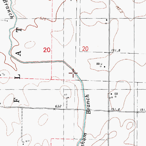 Topographic Map of Sorghum Branch, IL