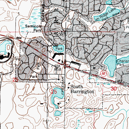 Topographic Map of South Barrington, IL