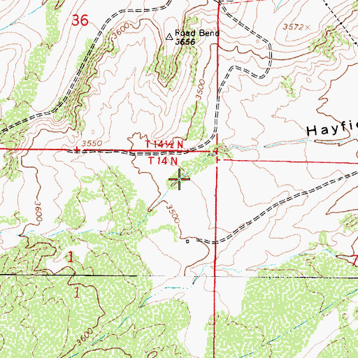 Topographic Map of Hayfield Draw Windmill, AZ