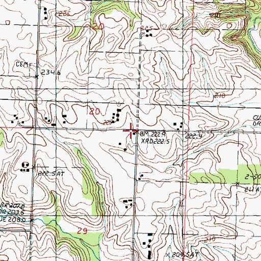 Topographic Map of South Clyde School (historical), IL