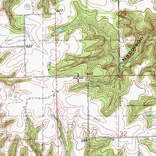 Topographic Map of South Flint School (historical), IL