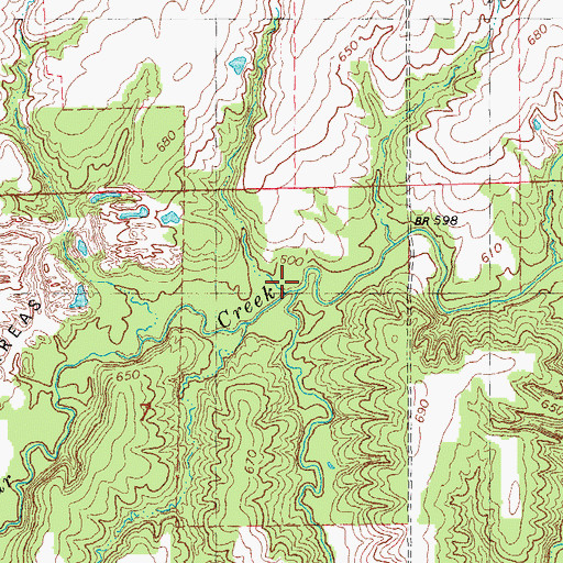Topographic Map of South Fork Creek, IL