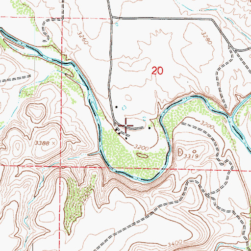 Topographic Map of Bignotti, AZ