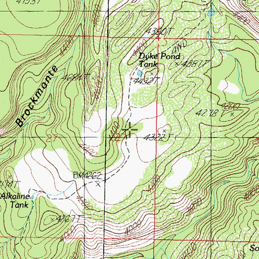 Topographic Map of North Benches Corral, AZ