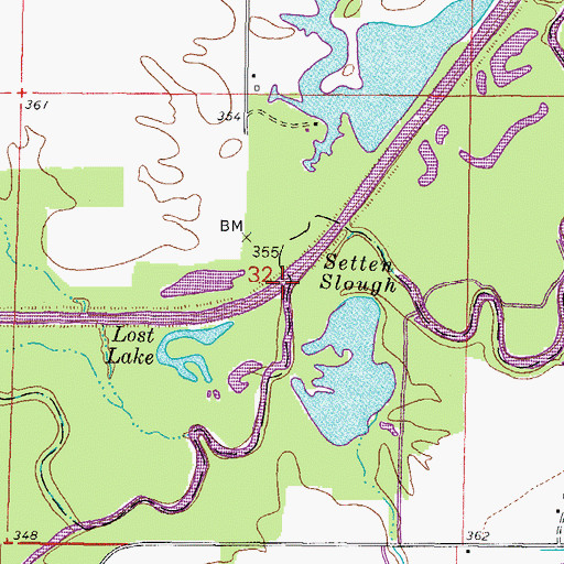 Topographic Map of South Fork Saline River, IL