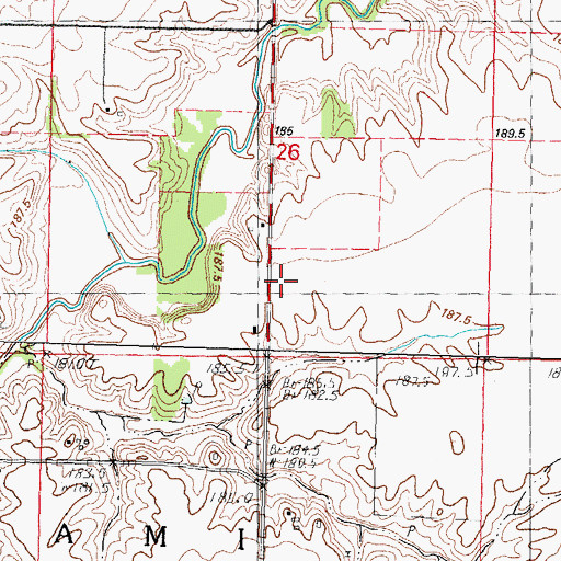 Topographic Map of South Fork School (historical), IL