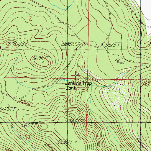 Topographic Map of Jenkins Trap Tank, AZ