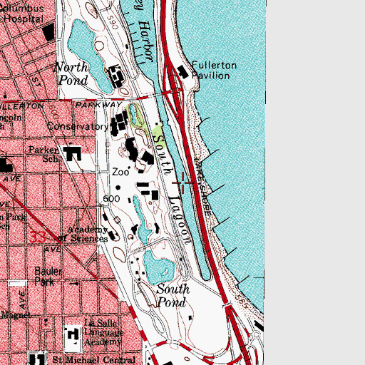 Topographic Map of South Lagoon, IL