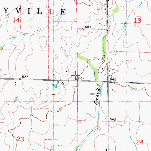 Topographic Map of South Liberty School (historical), IL