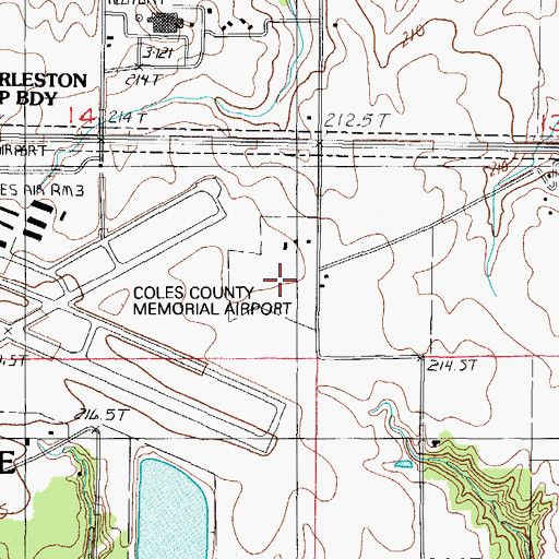 Topographic Map of South Loxa School (historical), IL