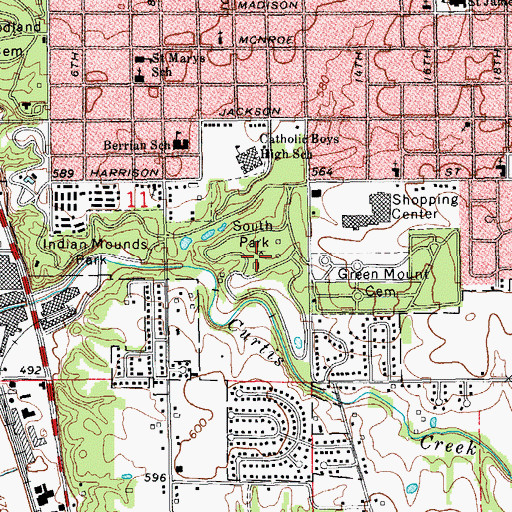 Topographic Map of South Park, IL