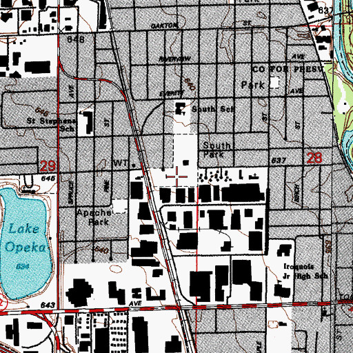 Topographic Map of South Park, IL
