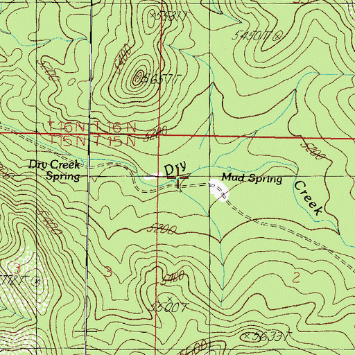 Topographic Map of Dry Creek Corral, AZ