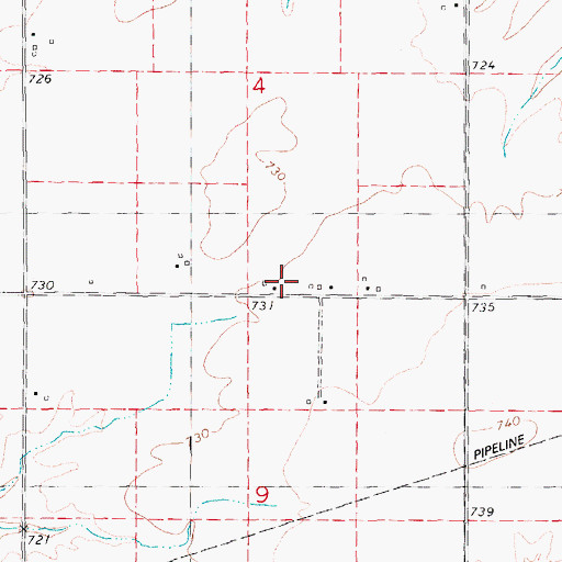 Topographic Map of South Prairie School (historical), IL