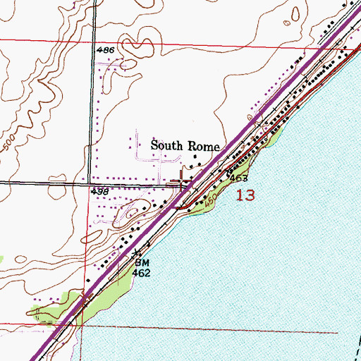 Topographic Map of South Rome, IL