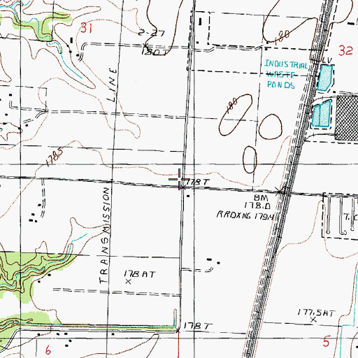 Topographic Map of South School (historical), IL