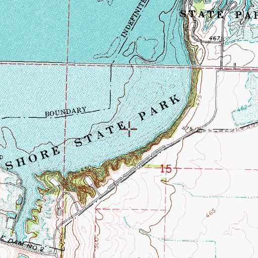 Topographic Map of South Shore State Park, IL