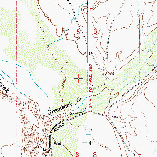 Topographic Map of North Bay Estates, AZ