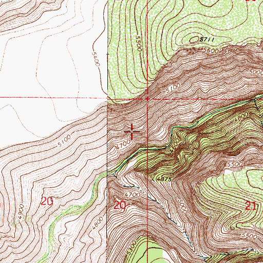 Topographic Map of Wet Beaver Wilderness, AZ