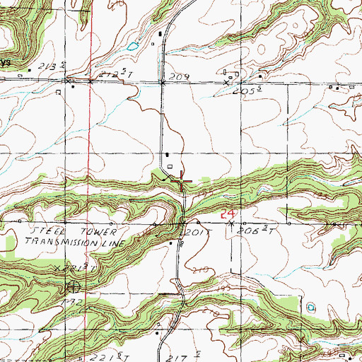 Topographic Map of Soverhill School (historical), IL