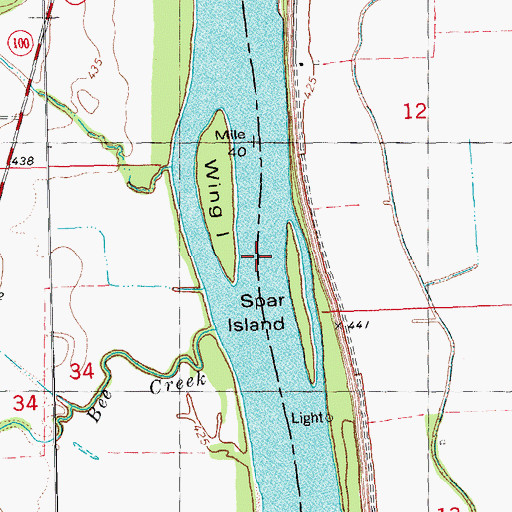 Topographic Map of Spar Island, IL
