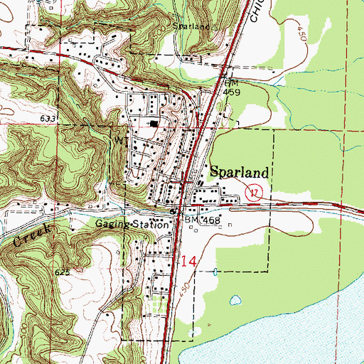 Topographic Map of Sparland, IL