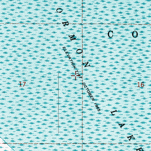 Topographic Map of Mormon Lake, AZ