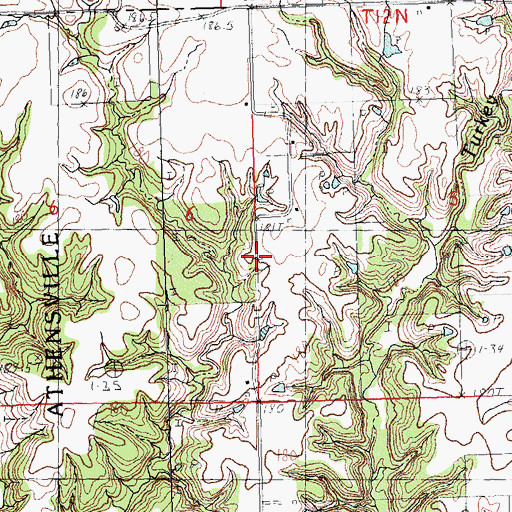 Topographic Map of Spencer School (historical), IL