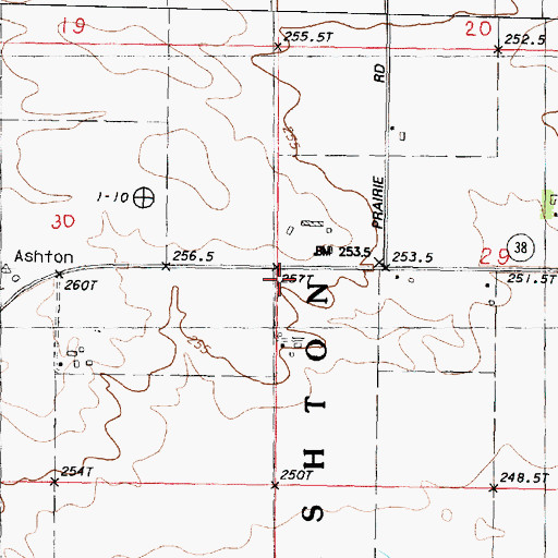 Topographic Map of Spencer School (historical), IL
