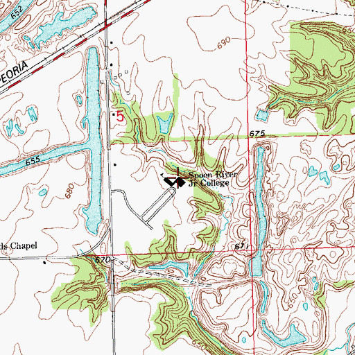 Topographic Map of Spoon River Junior College, IL