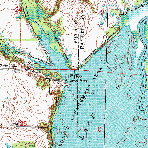 Topographic Map of Spring Branch, IL