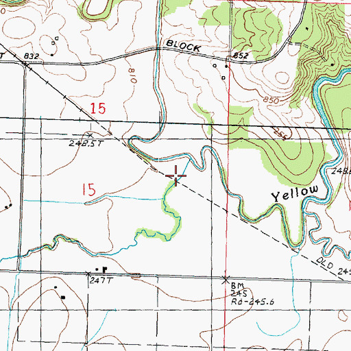 Topographic Map of Spring Branch, IL