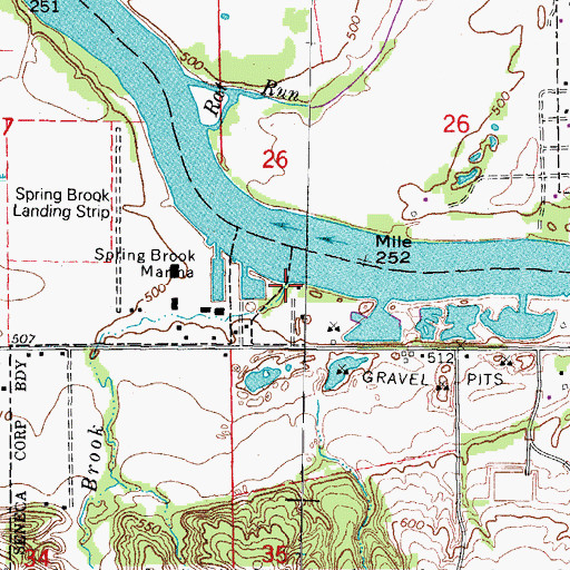 Topographic Map of Spring Brook, IL