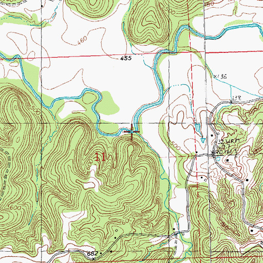 Topographic Map of Spring Creek, IL
