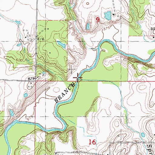 Topographic Map of Spring Creek, IL