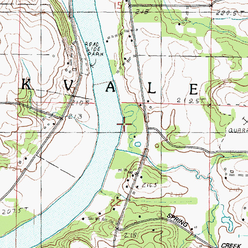 Topographic Map of Spring Creek, IL