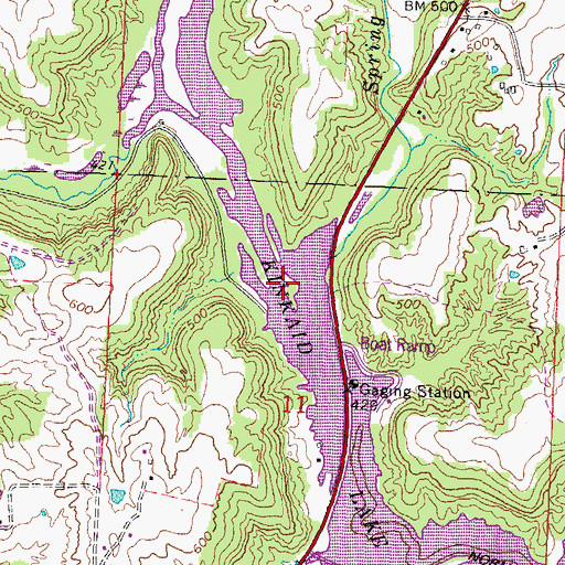 Topographic Map of Spring Creek, IL