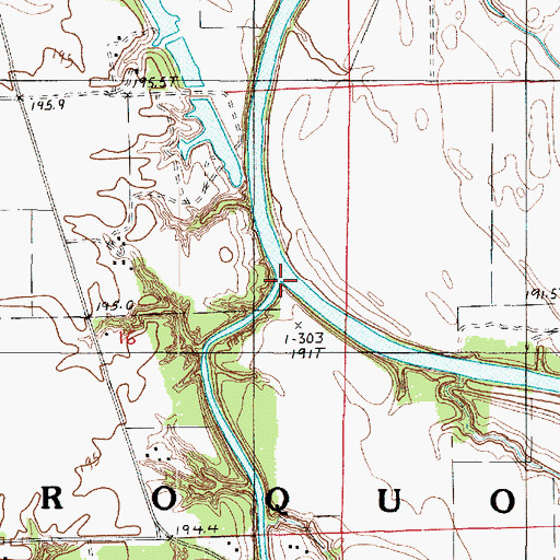 Topographic Map of Spring Creek, IL