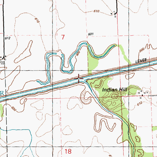 Topographic Map of Spring Creek, IL