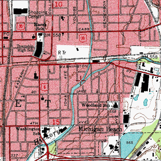 Topographic Map of Spring Creek, IL