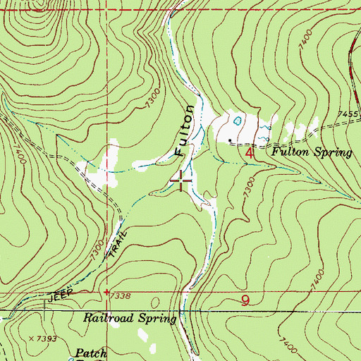 Topographic Map of Railroad Spring, AZ