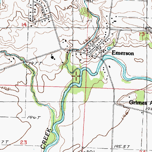 Topographic Map of Spring Creek, IL
