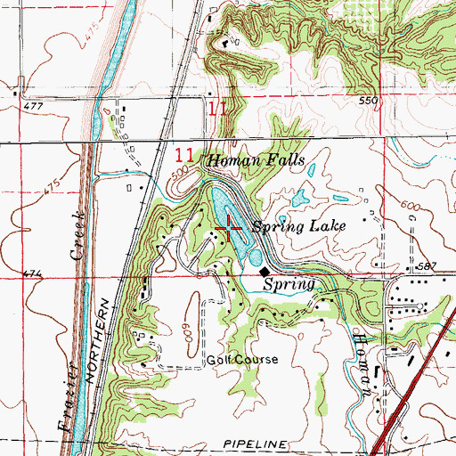 Topographic Map of Spring Lake, IL