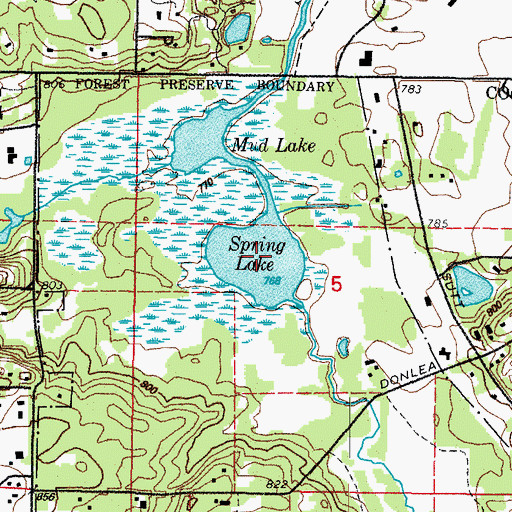 Topographic Map of Spring Lake, IL
