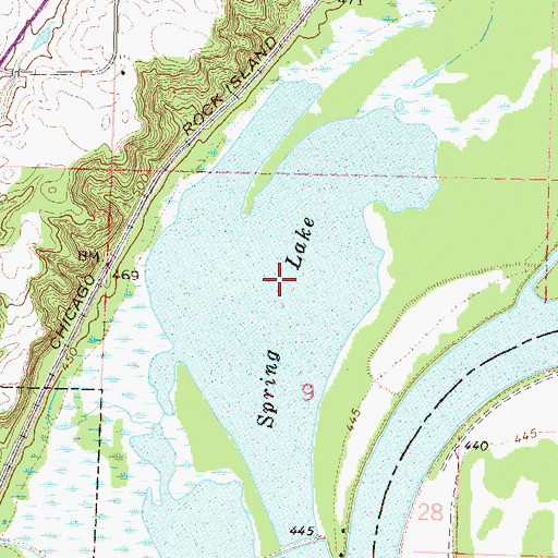 Topographic Map of Spring Lake, IL