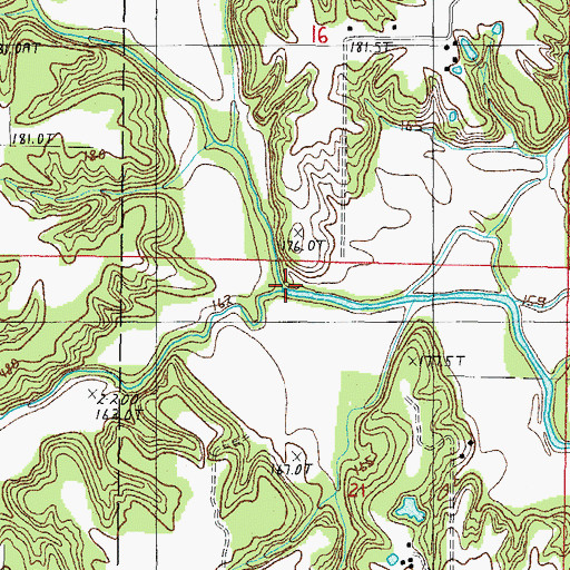 Topographic Map of Spring Point Creek, IL