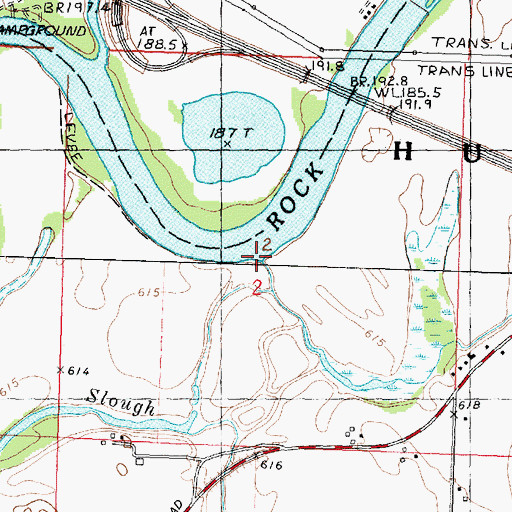 Topographic Map of Spring Slough, IL