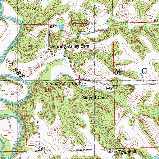 Topographic Map of Spring Valley School (historical), IL