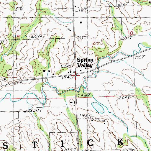 Topographic Map of Spring Valley School (historical), IL